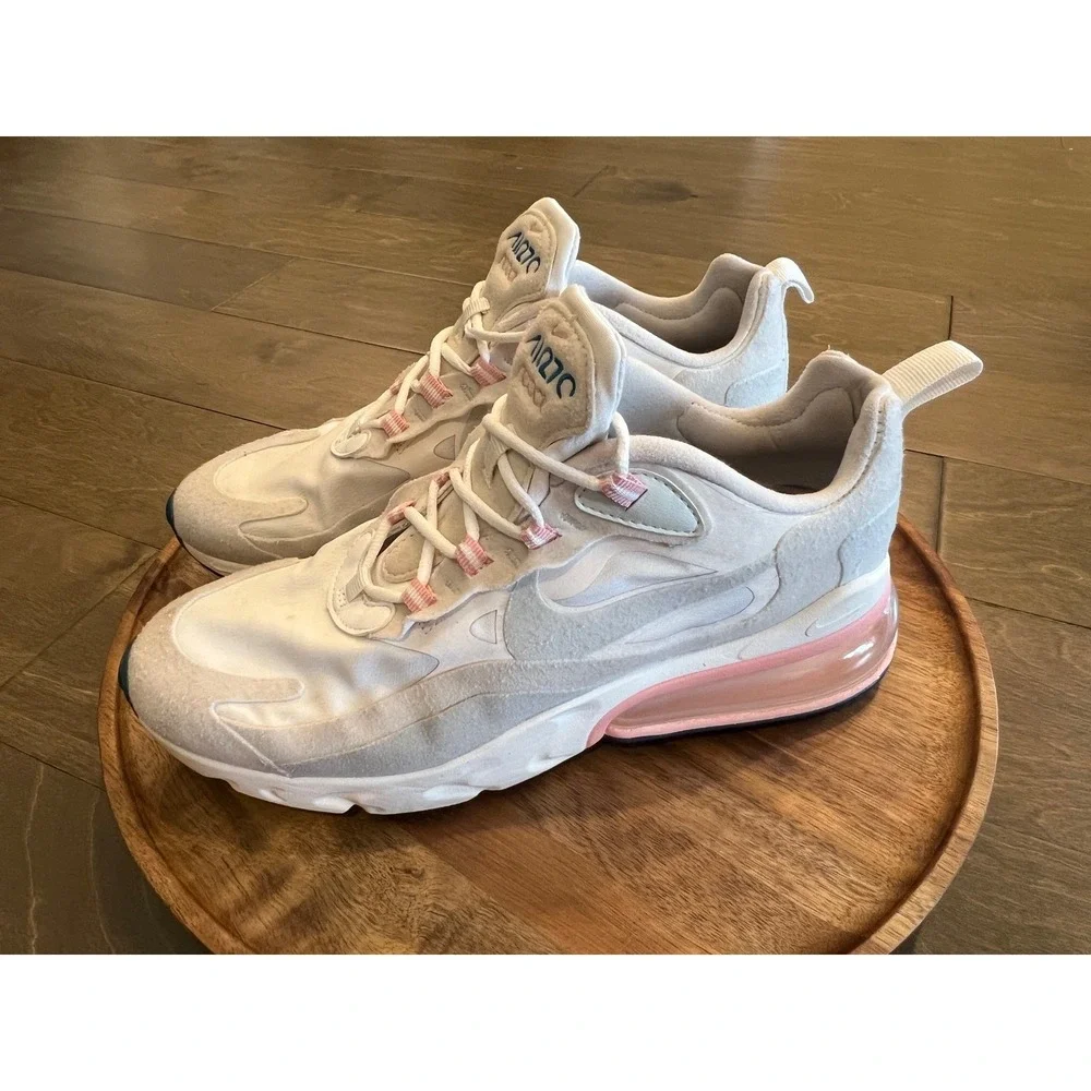 Nike‎ Air Max 270 React Pink Beige Women's Size 9